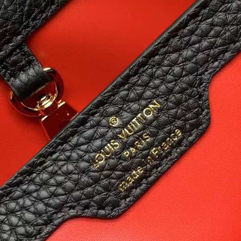 Louis Vuitton CAPUCINES MM  Handbag M59020 Noir / Rouge